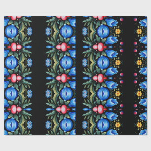 Floral Folk Art Modern Geschenkpapier