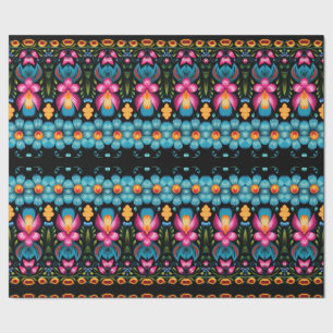 Floral Folk Art Modern Geschenkpapier