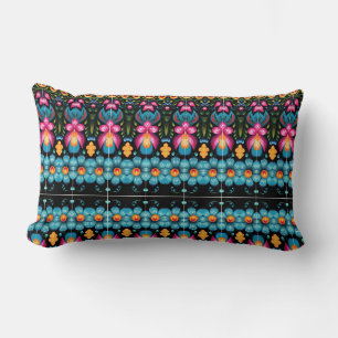 Floral Folk Art Modern Lendenkissen