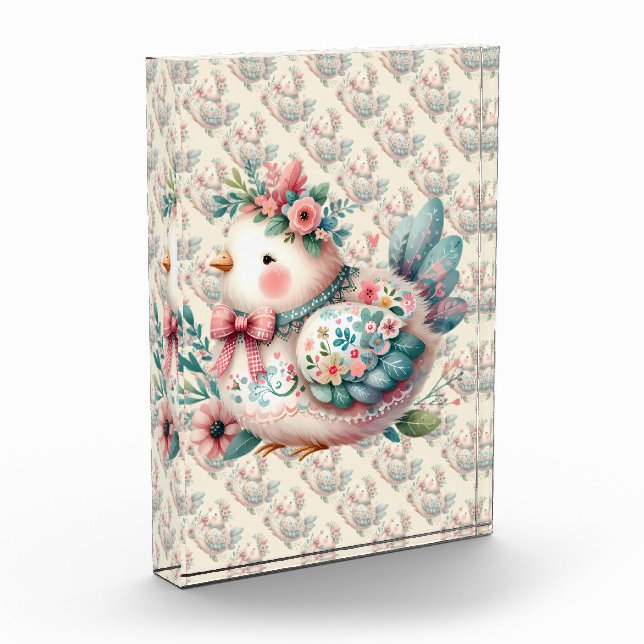 Floral Folk Bird mit Pastel Boho Charm Fotoblock (Links)