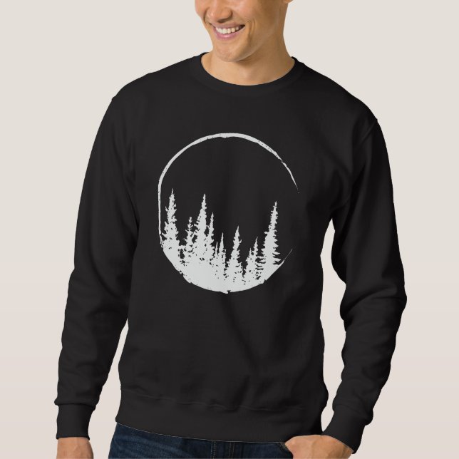 Floral Forest Circle Tree Loving Forest Tree Sweatshirt (Vorderseite)