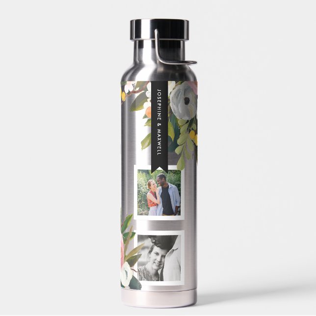 Floral Foto Collage Wasser Flasche (Links)