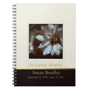 Floral Fotografy Clematis 3 Funeral Gästebuch Notizblock