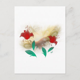 Floral Frac Postkarte