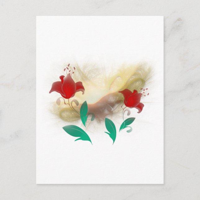Floral Frac Postkarte (Vorderseite)
