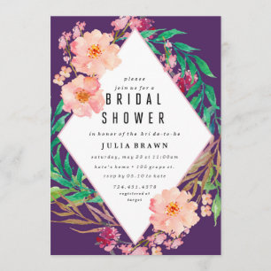 FLORAL FRAME Brause Dusche Einladung