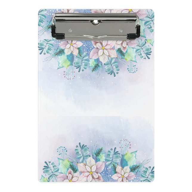 Floral Frame Mini Clipboard Mini Klemmbrett (A clipboard with a floral design is displayed in a well-lit, close-up shot!)