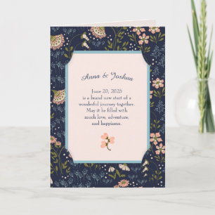 Floral Frame Neu verheiratet Glückwunsch Karte