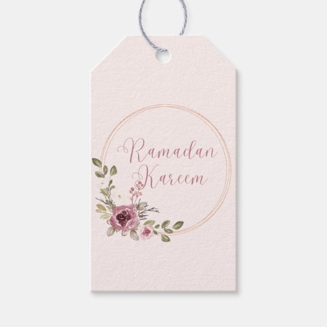 Floral Frame Ramadan Kareem Ramadan Geschenktasten Geschenkanhänger (Vorderseite)