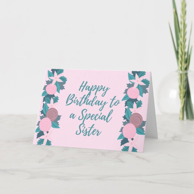 Floral Frame Special Sster Karte (Vorderseite)