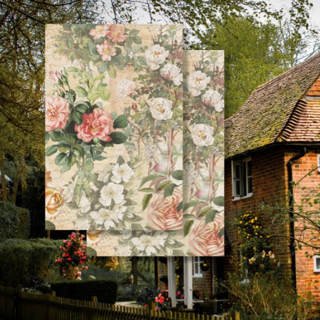 Floral Französisch Vintage Rose Ephemera Decoupage Seidenpapier (Von Creator hochgeladen)