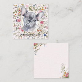 Floral French Bulldog Hund Mama Notecard Mitteilungskarte