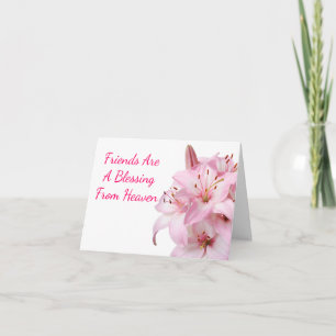 Floral Friends Pink Lily Blume - Lilies Karte