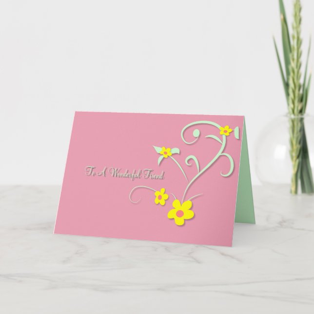 Floral Friendship Card Karte (Vorderseite)