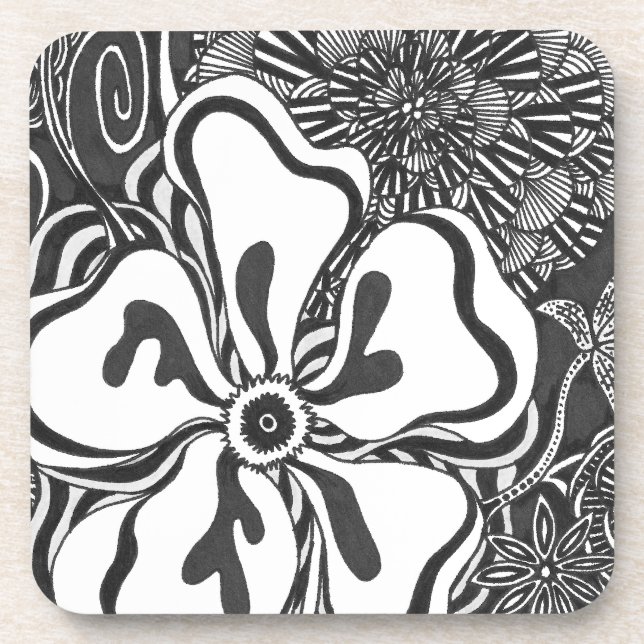 Floral Frill | Anpassbare Untersetzer (Vorderseite)