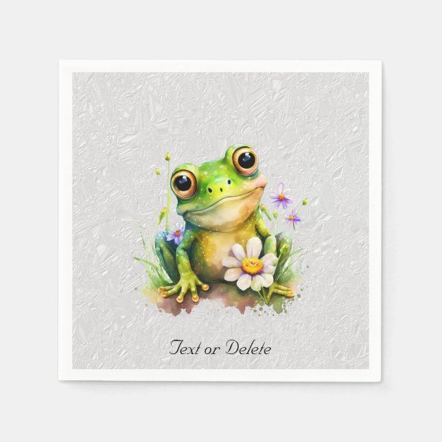 Floral Frog Napkins Serviette (Vorderseite)