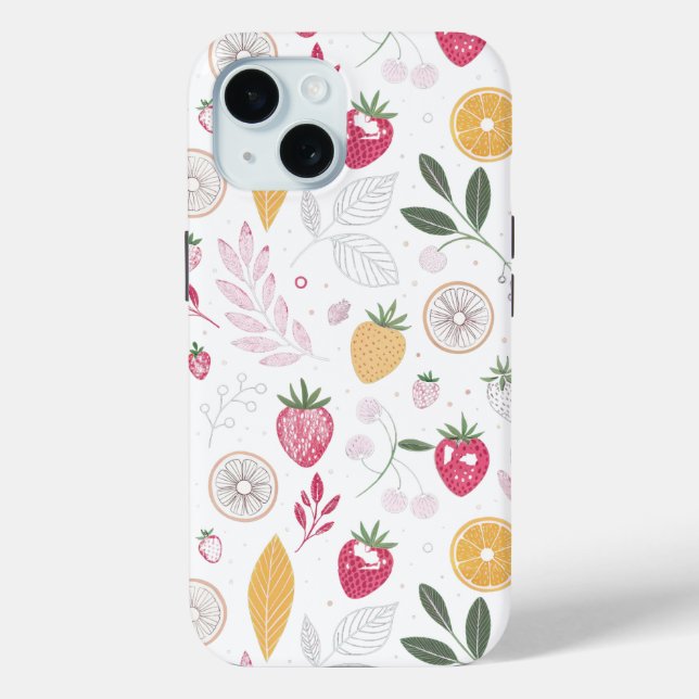 "Floral Fruit Pattern iPhone / iPad Case" Case-Mate iPhone Hülle (Rückseite)