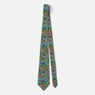 "Floral Fun #2" Blumengarten Neck Tie Krawatte