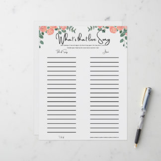 Floral Fun Musical Brautparty Spiel