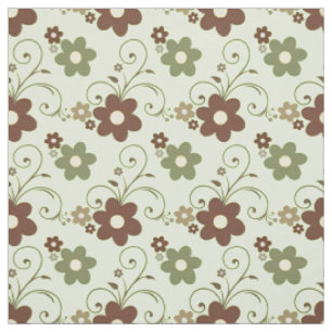Floral Fun Retro Green Stoff
