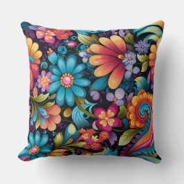 Floral Funkadelic Botanical Kissen