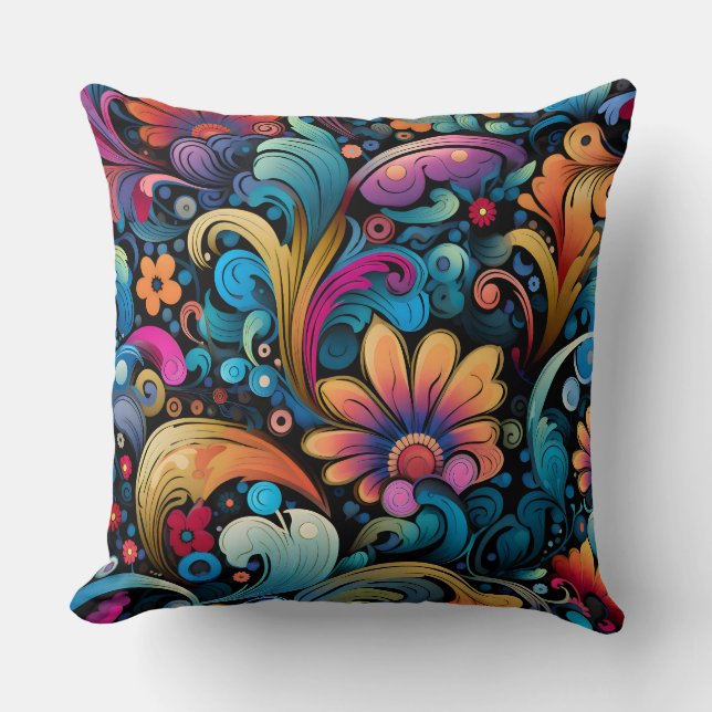 Floral Funkadelic Botanical Kissen (Vorderseite)