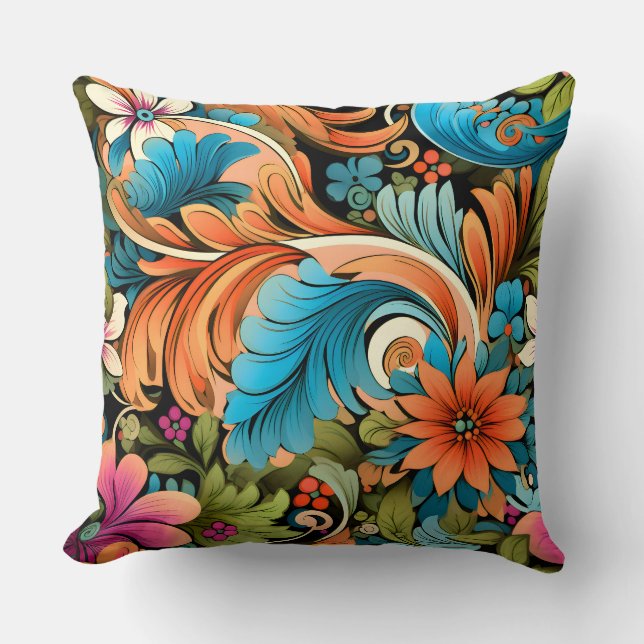 Floral Funkadelic Botanical Kissen (Vorderseite)