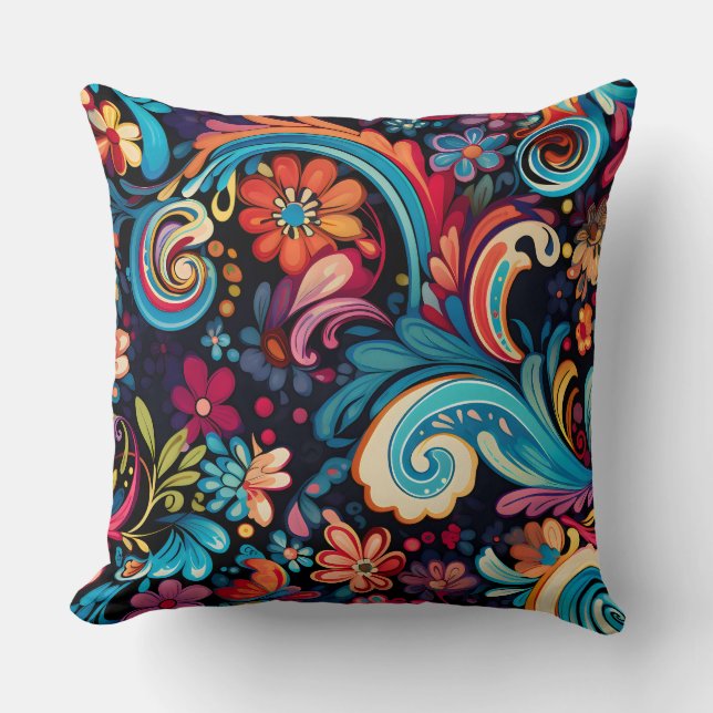 Floral Funkadelic Botanical Kissen (Vorderseite)