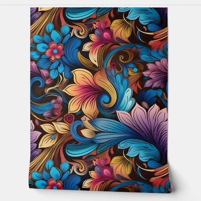 Floral Funkadelic Botanical Tapete (Abrollen)