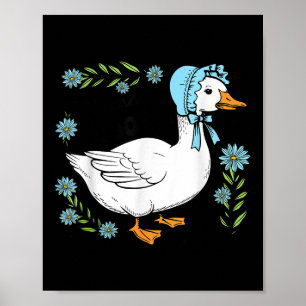 Floral Gänse Niedliche Alberne Gänsemütter Tag Wo Poster