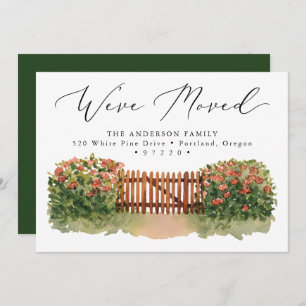 Floral Garden Gate Moving Ankündigung