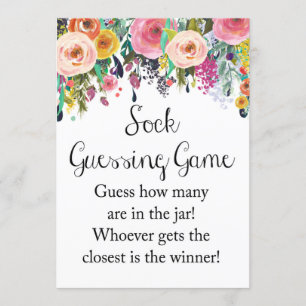 Floral Garden Sounds Guessing Game Sign 12x18" Grö Einladung