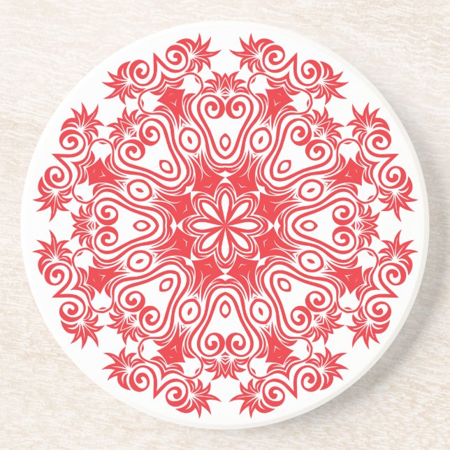 Floral Geblüht Motif Untersetzer (Vorne)