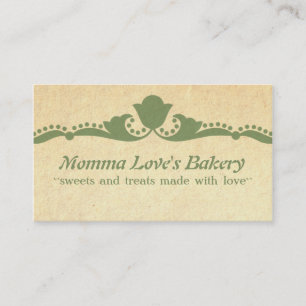 Floral Geblüht Visitenkarte, grün Telefonnummerkarte