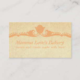 Floral Geblüht Visitenkarte, Mandarine Telefonnummerkarte