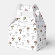 Floral Gefallen Box: Elegante Blume Bouquet Design
