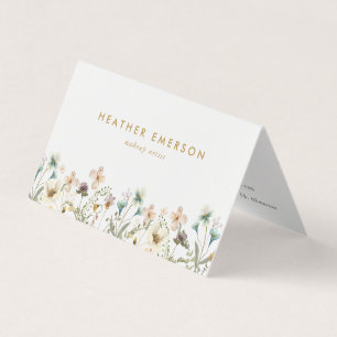 Floral geklappte Visitenkarte Visitenkarten