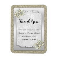 Floral Gem Silver Gerahmt, Gold & Silver Wedding