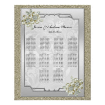 Floral Gem Silver Gerahmt, Gold & Silver Wedding