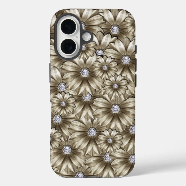 Floral Gemstone iPhone Case (Rückseite)