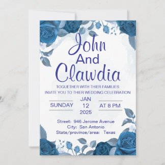  floral geometric personalized wedding invitation einladung