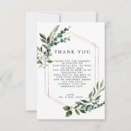 Floral Gerahmt Dankeschön Karte