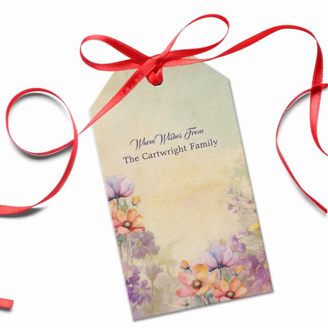 Floral Geschenkmarke | Elegante Watercolor Geschenkanhänger (Von Creator hochgeladen)