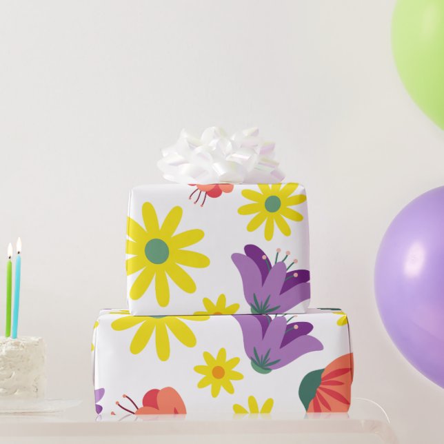floral geschenkpapier (Partygeschenke)