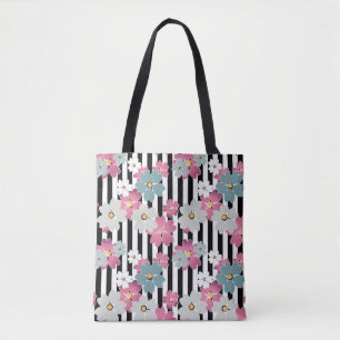 floral, gestreift