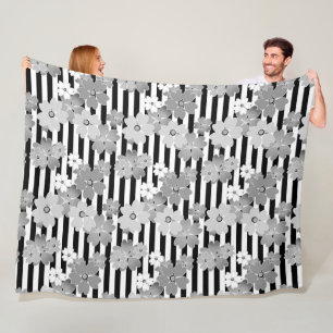 floral, gestreift fleecedecke