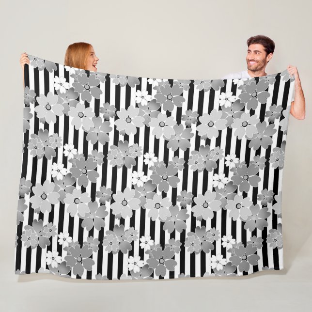 floral, gestreift fleecedecke (Beispiel)