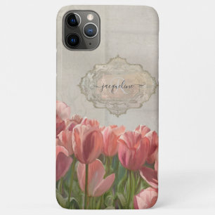 Floral gestrichene Korallenrosa Tulips Vintages Ho Case-Mate iPhone Hülle