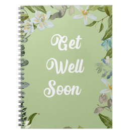 Floral Get Well bald Greetings Notebook Notizblock