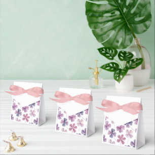 "Floral Gevor Box - Rosa und Lila Kleeblatt Design Geschenkschachtel